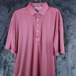 NWOT Collars and Co Dress Collar Polo Golf Shirt Men's 2XL Red White Check